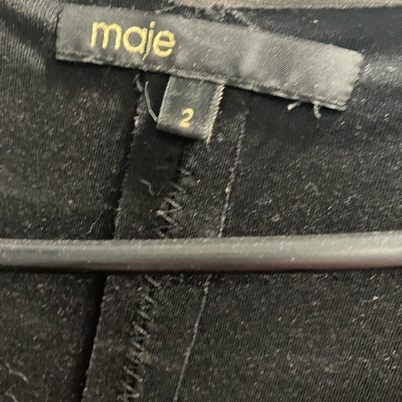 Maje “Datypic” Black Dress with Zipper and Pockets! - Picture 5 of 5